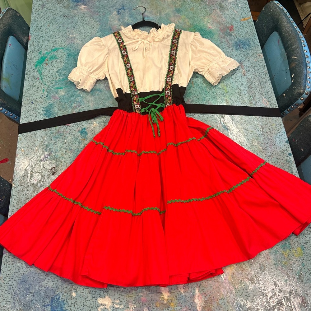 Vintage 1970s Twirling Beermaid Dress